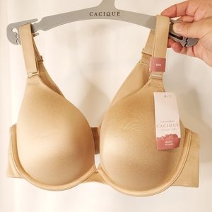 Cacique Bra Boost Plunge Back Smoother Tan 38B NWT